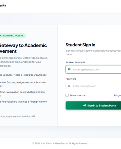 Aceredu Website Project screenshot