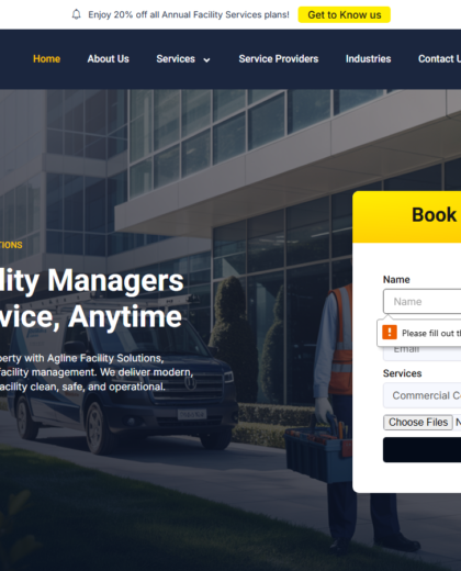 Aglinefacilitysolutions Website Project screenshot