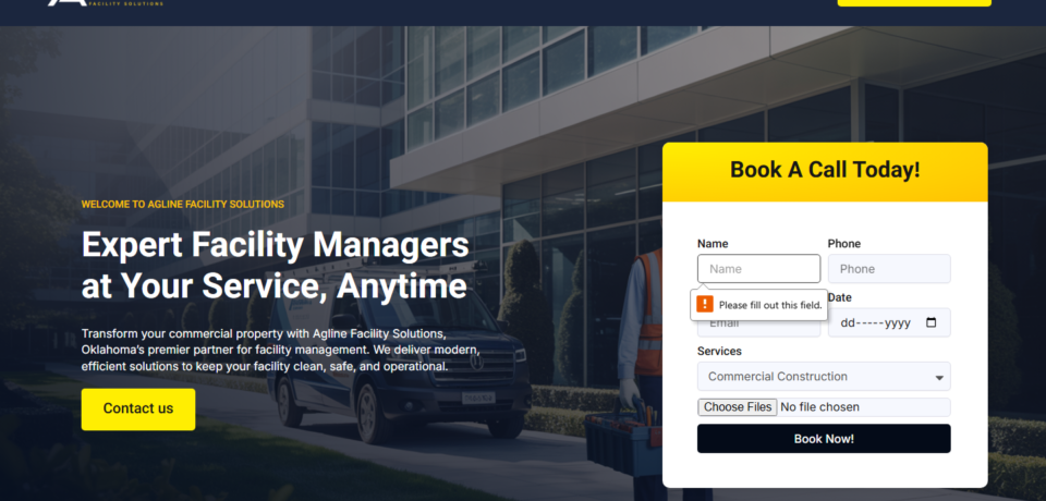 Aglinefacilitysolutions Website Project screenshot