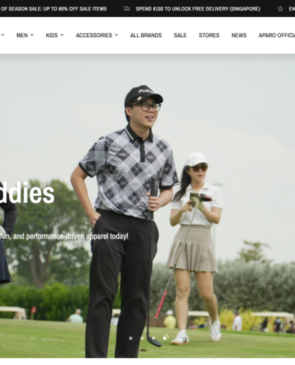 Aparogolf Website Project screenshot