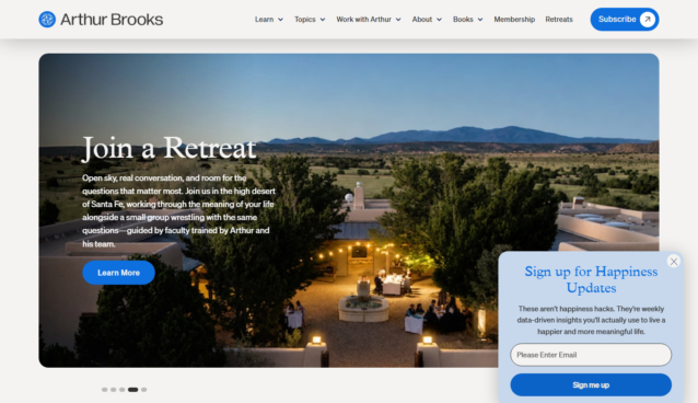 Arthurbrooks Website Project screenshot