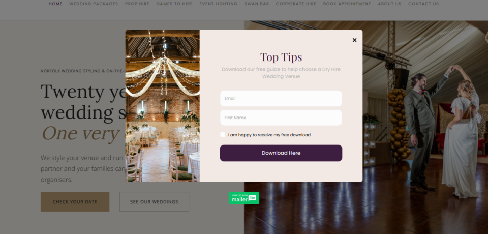 Bellesandbeausweddingstyling Website Project screenshot