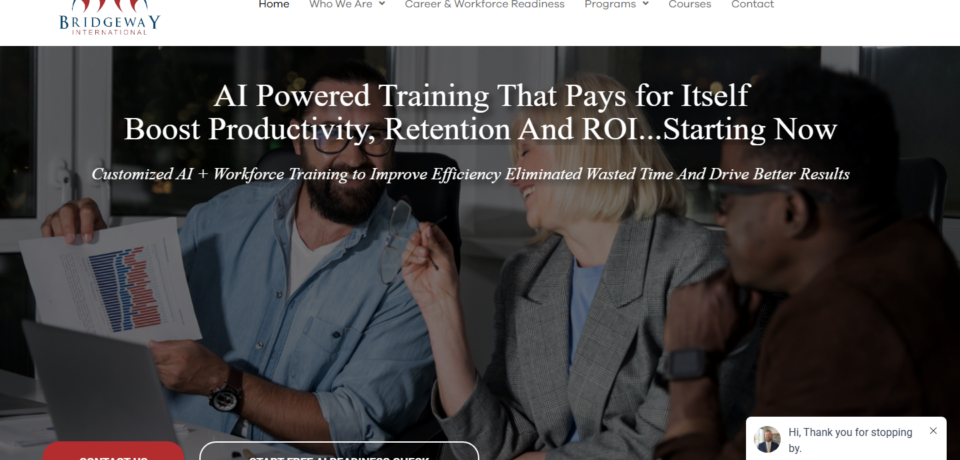 Bridgewayinternational Website Project screenshot