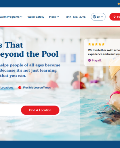 Britishswimschool Website Project screenshot