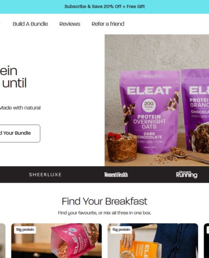Eleatcereal Website Project screenshot