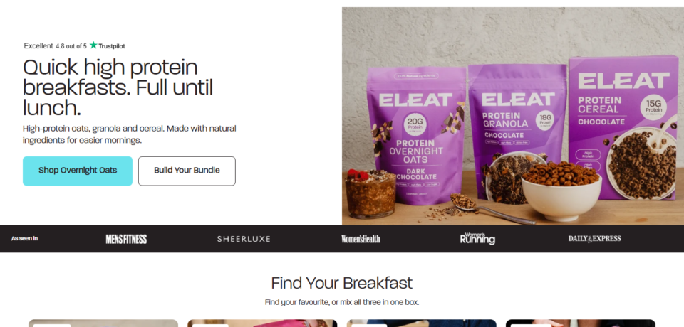 Eleatcereal Website Project screenshot
