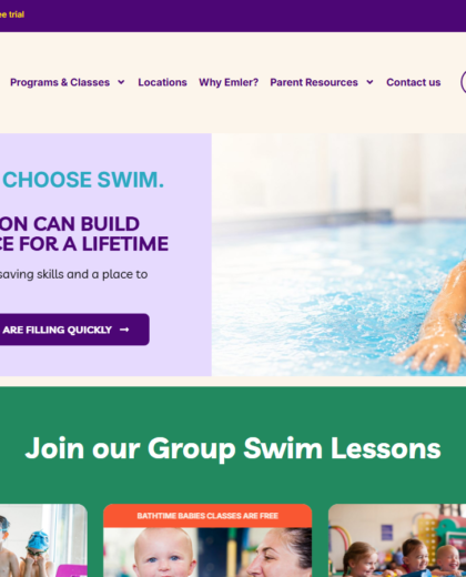 Emlerswimschool Website Project screenshot