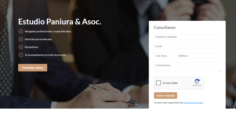Estudiopaniura Website Project screenshot