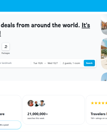 Hotelscombined Website Project screenshot