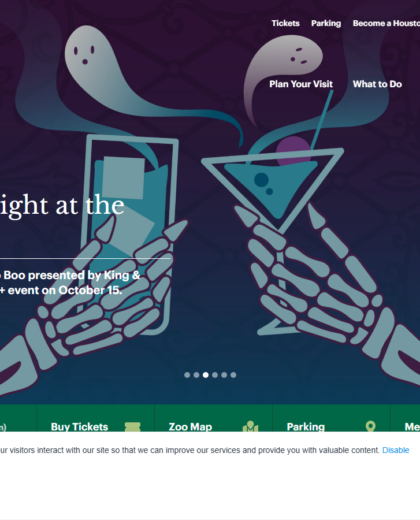 Houstonzoo Website Project screenshot