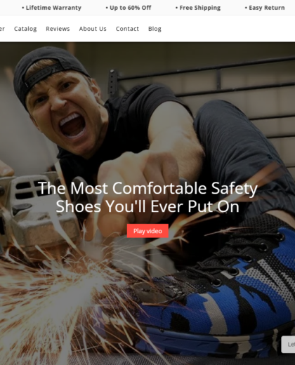 Indestructibleshoes Website Project screenshot