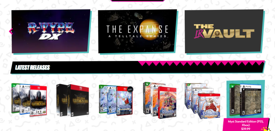 Limitedrungames Website Project screenshot