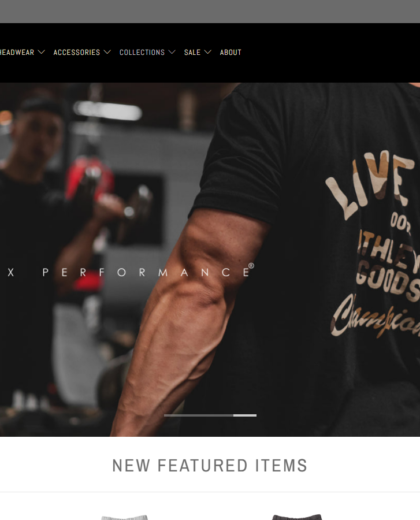 Livefitapparel Website Project screenshot