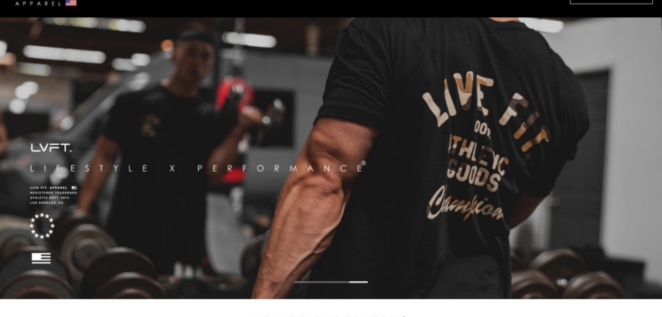 Livefitapparel Website Project screenshot
