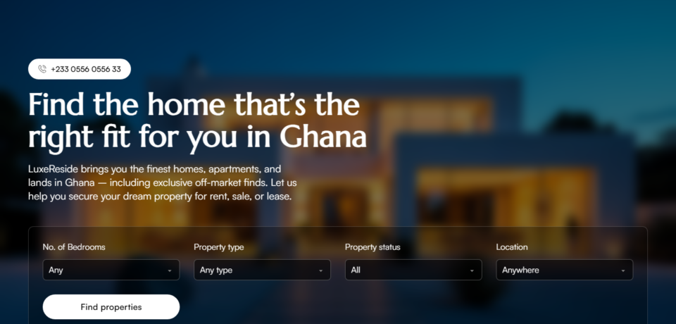 Luxereside Website Project screenshot