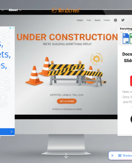 Mirascreen Website Project screenshot