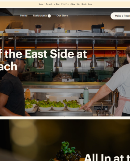 Momofuku Website Project screenshot