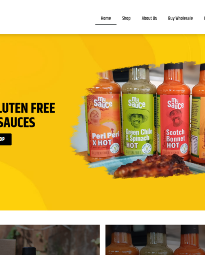 Mysauce Website Project screenshot