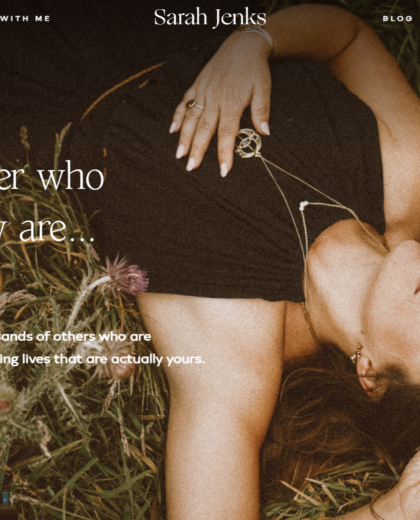 Sarahjenks Website Project screenshot