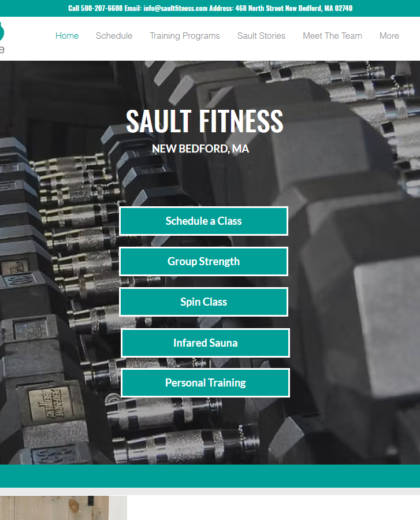Saultfitness Website Project screenshot