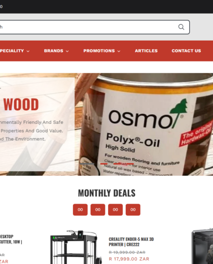 Wood Website Project screenshot
