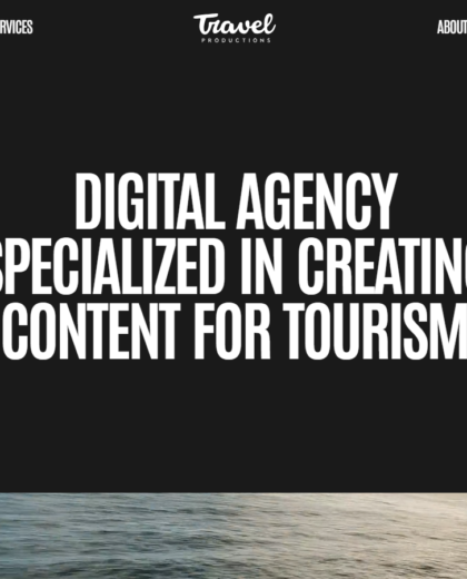 Travelproductions Website Project screenshot