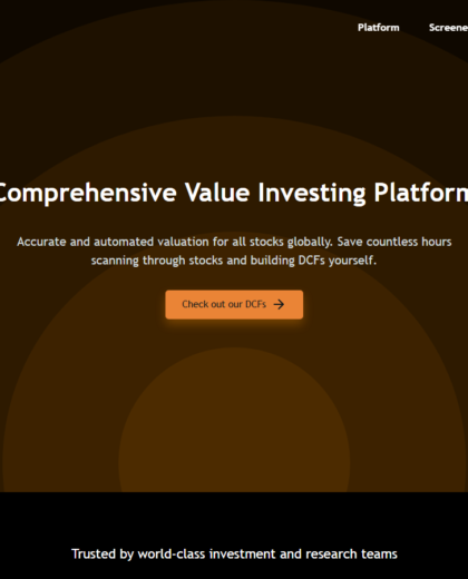 Valueinvesting Website Project screenshot