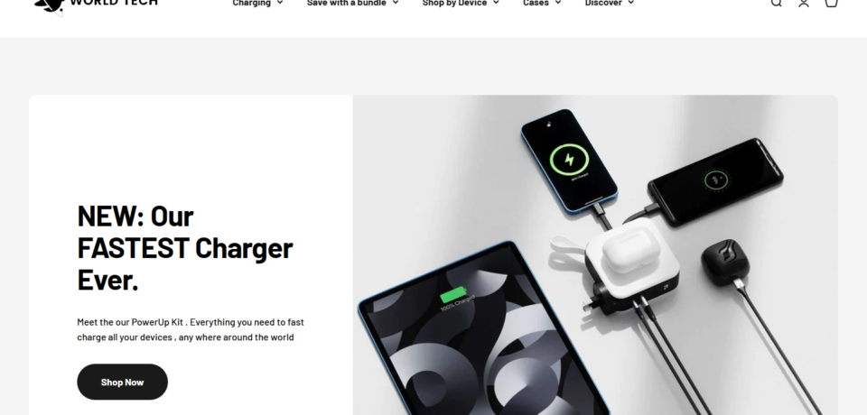 World Tech Website screenshot